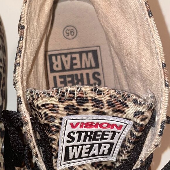Vision Street Wear Vintage Leopard Print Canvas Hightops Size 9.5 - Picture 12 of 13